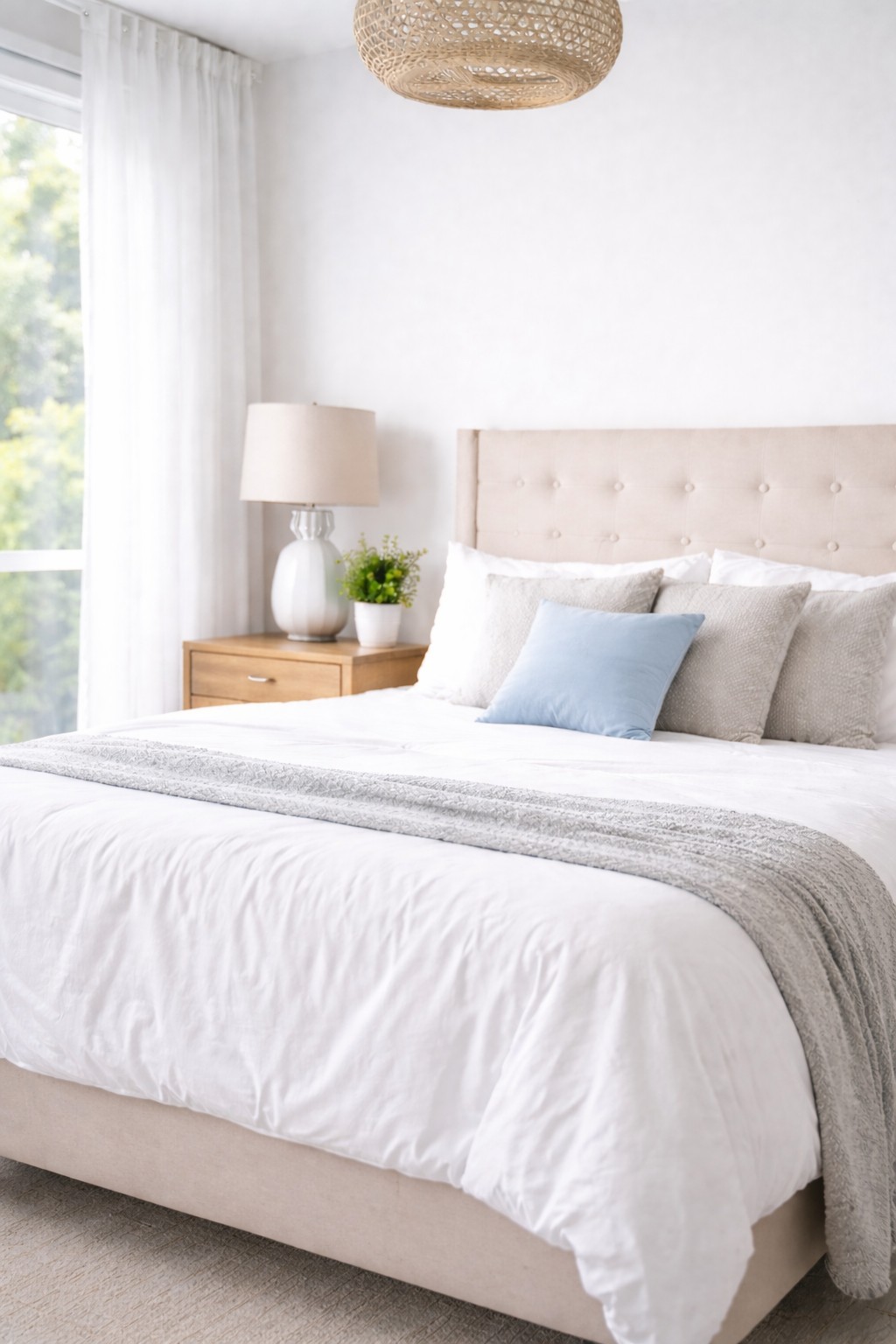 Clean bedroom after professional house cleaning on the Gold Coast